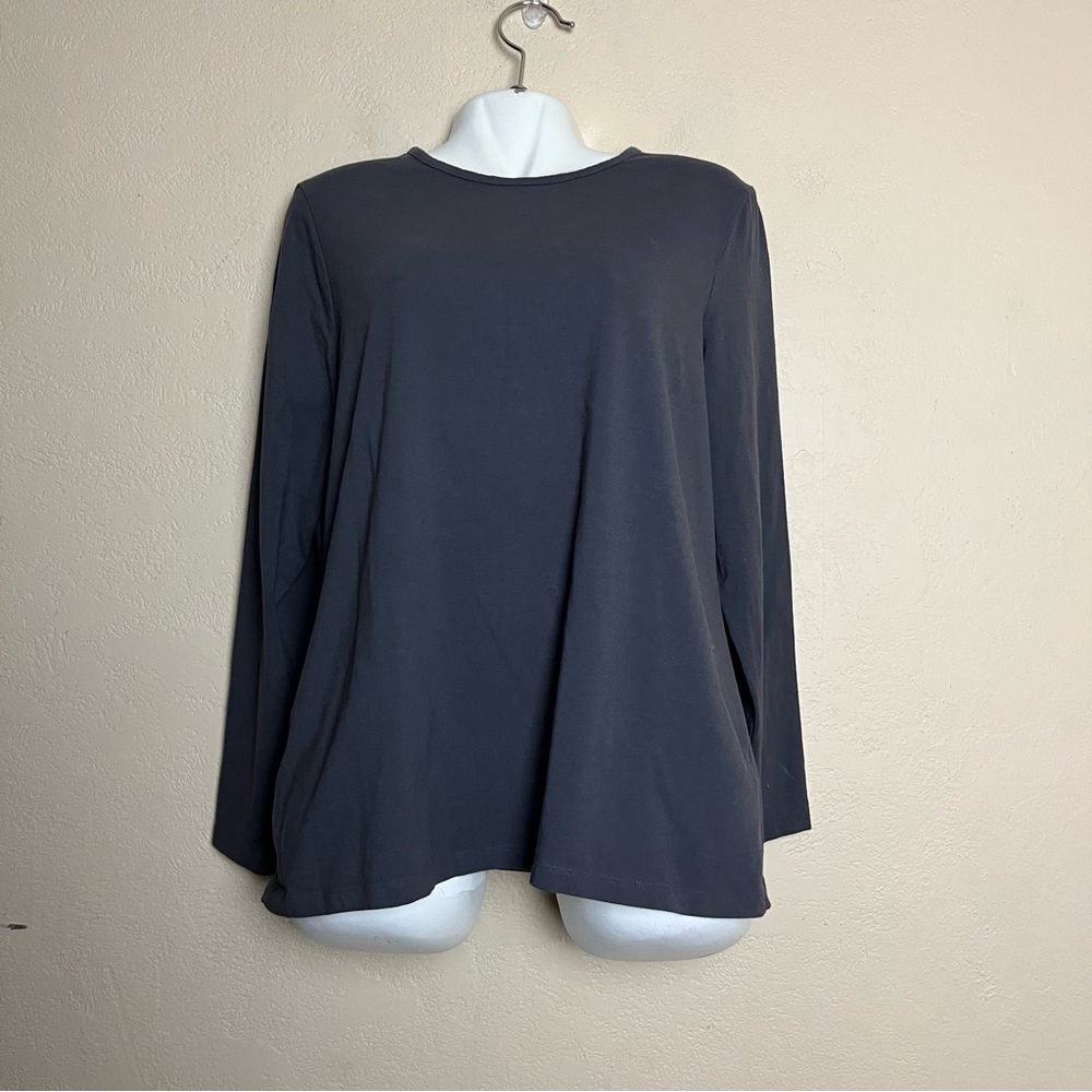 5 for $30 D &‎ co women long sleeve gray classic comfort top size XL